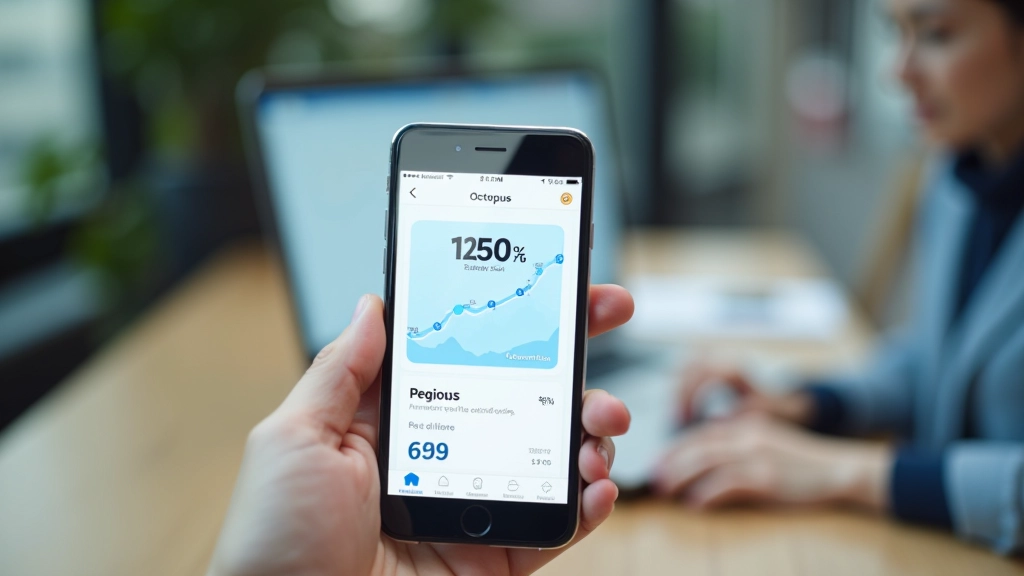 Smartphone screen displaying Octopus card app with fare history and rebate information visible